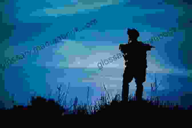 A Silhouette Of A Soldier Standing Alone In A Desolate Landscape, Symbolizing The Loneliness And Isolation Of War. Solemn Graves (A Billy Boyle WWII Mystery 13)