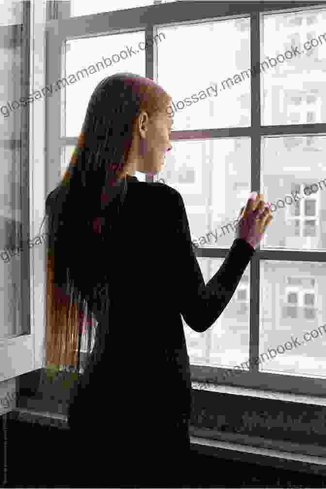 A Woman Standing By A Window, Looking Out At The Horizon Through Her Eyes Behind Her Smile