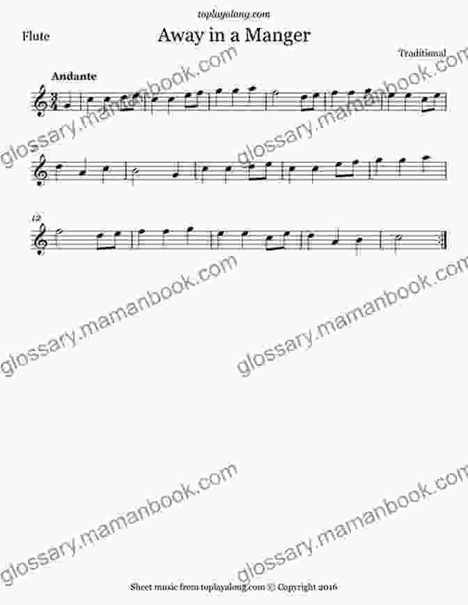 Away In A Manger Sheet Music For Flute Easy Christmas Carols For Flute: 27 Easy Holiday Songs Arranged For Beginning Musicians (Easy Christmas Carols For Concert Band Instruments 1)